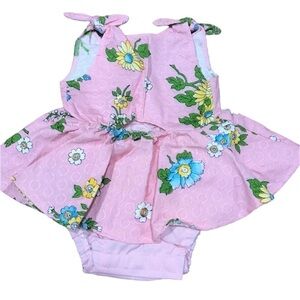 Label Jane Romper 3M Pink Floral Boho Western Snaps Summer Feminine Hippie Indie